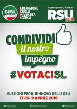 Elezioni Rsu 17-18-19 aprile 2018: vota Cisl Scuola