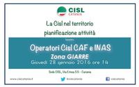 La Cisl nel territorio pianificazione attività
