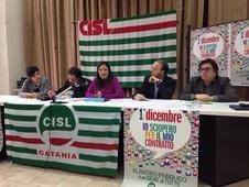 SCIOPERO DEL LAVORO PUBBLICO, LUNEDÌ A CATANIA PRESIDIO CISL DAVANTI ALLA PREFETTURA